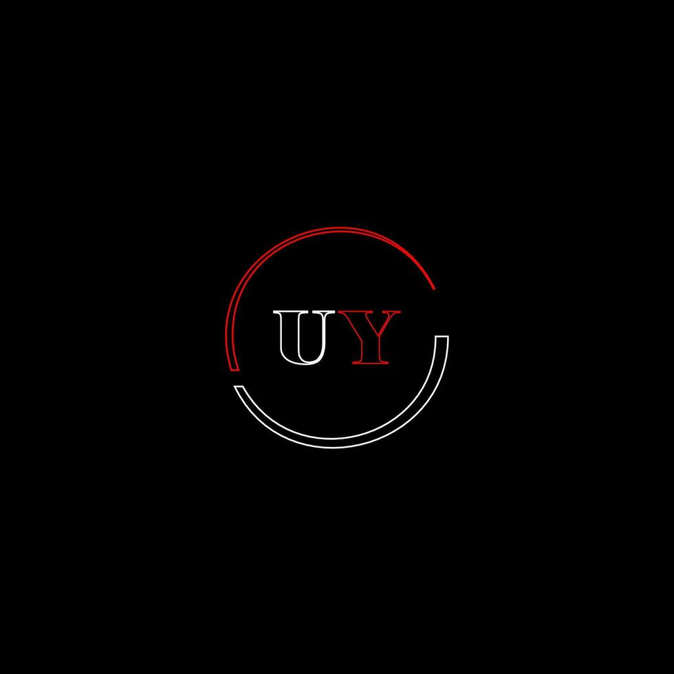 UY creative modern letters logo design template vector