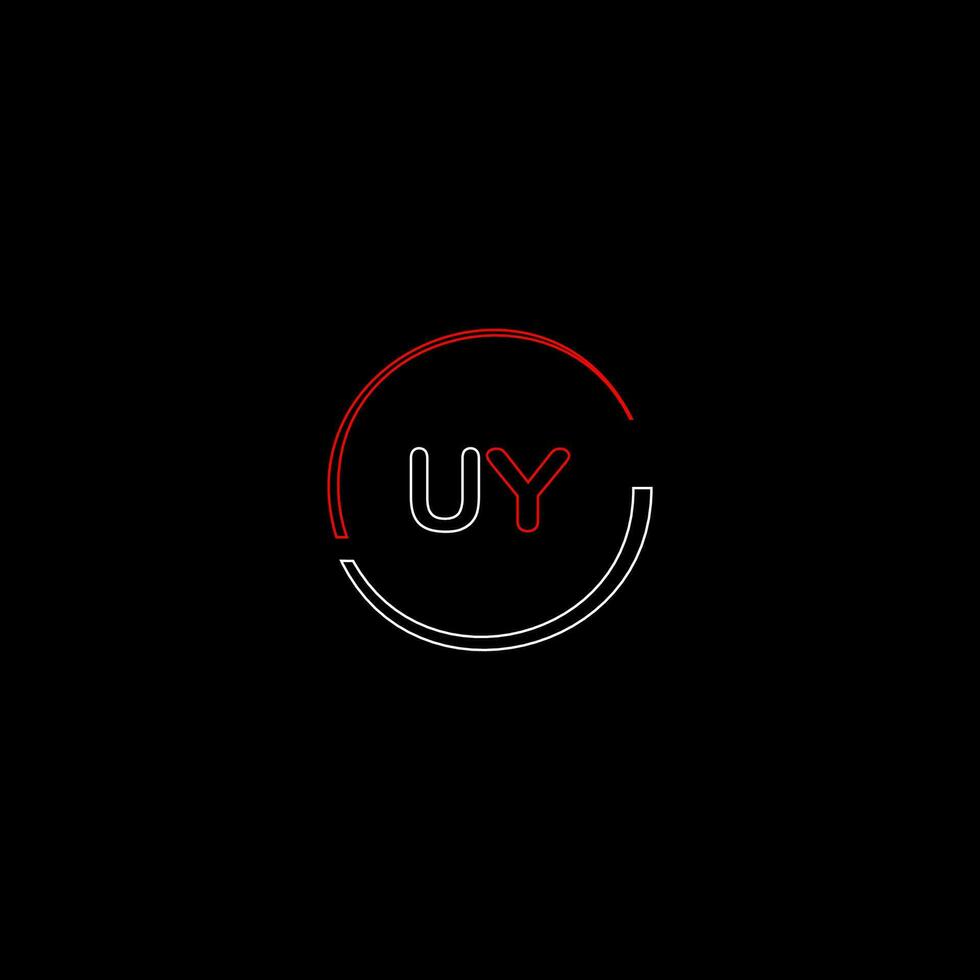 UY creative modern letters logo design template vector