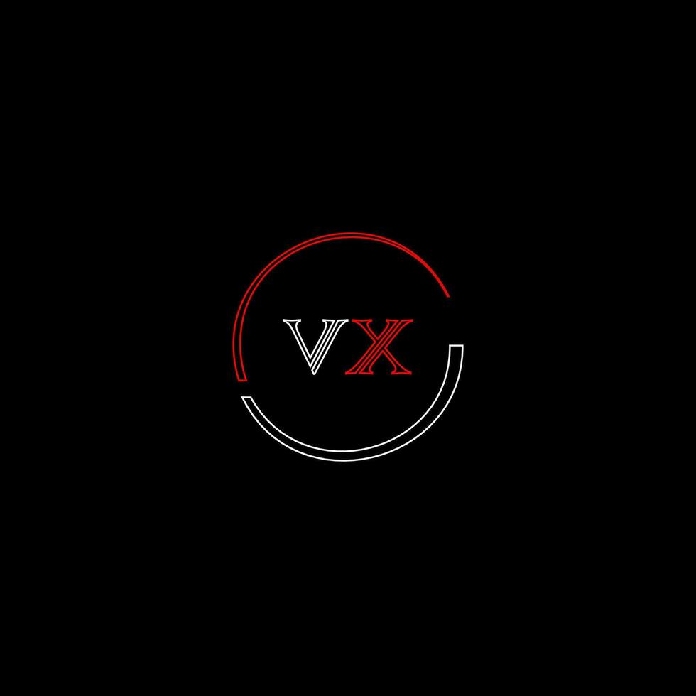 VX creative modern letters logo design template vector