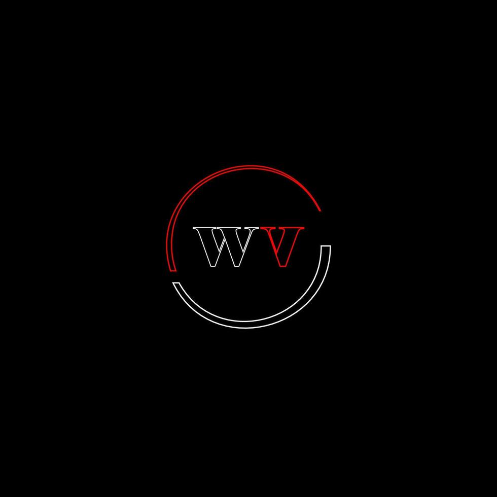 WV creative modern letters logo design template vector