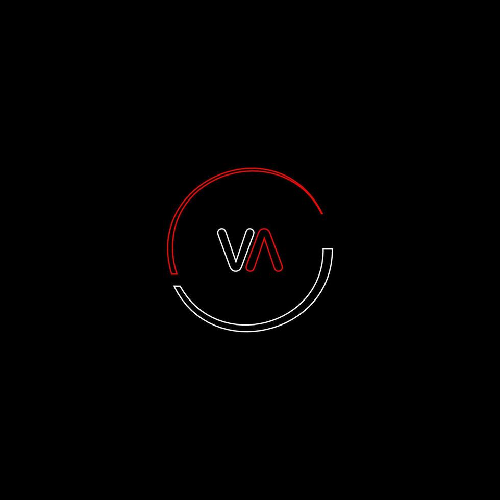 VA creative modern letters logo design template vector
