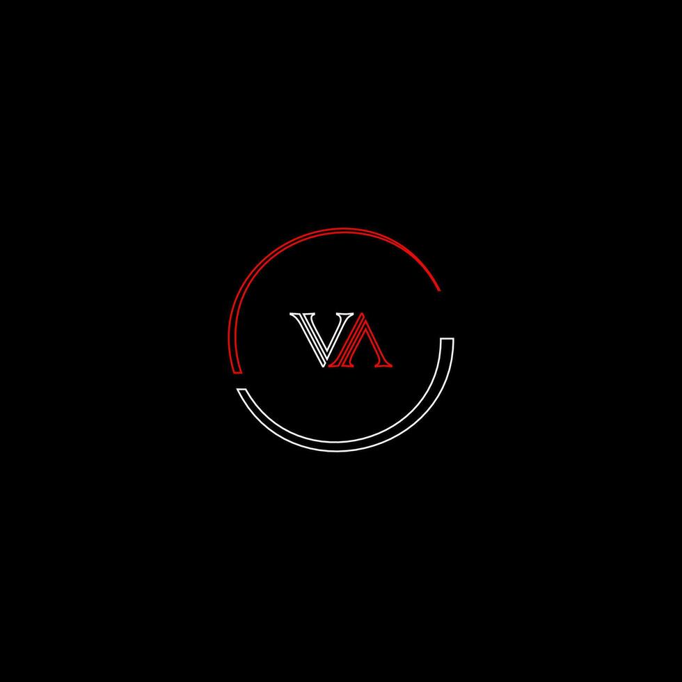 VA creative modern letters logo design template vector