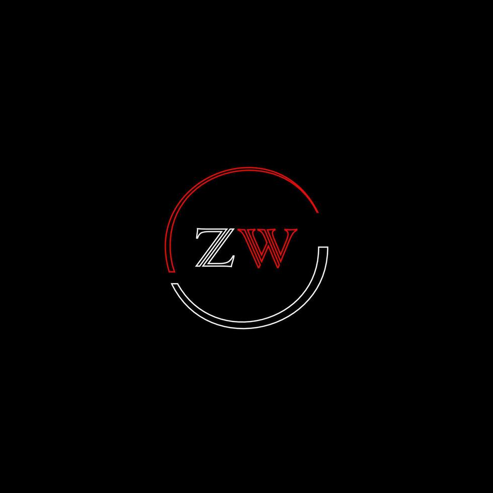 zw creativo moderno letras logo diseño modelo vector