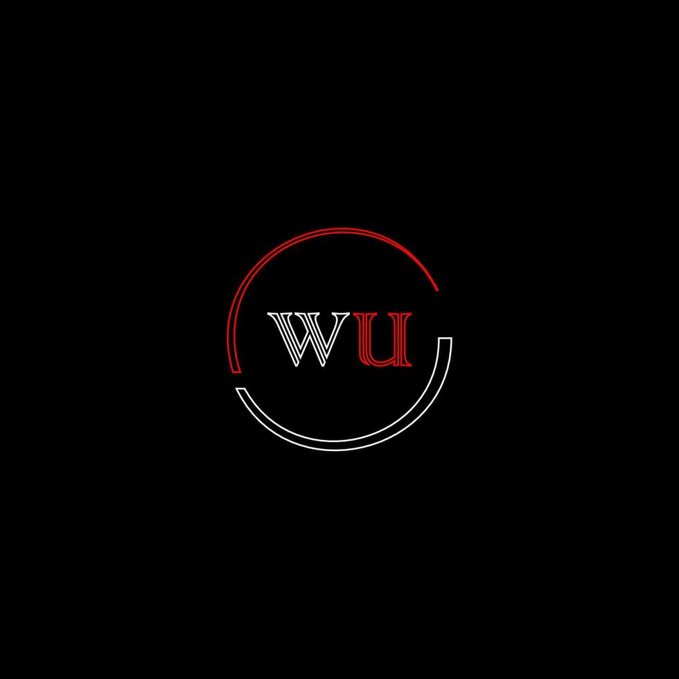 WU creative modern letters logo design template vector