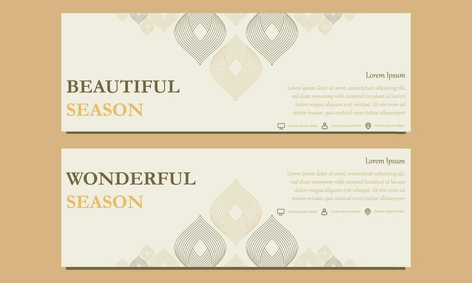 beautiful season horizontal banner template. Suitable for web banner, banner and internet ads vector