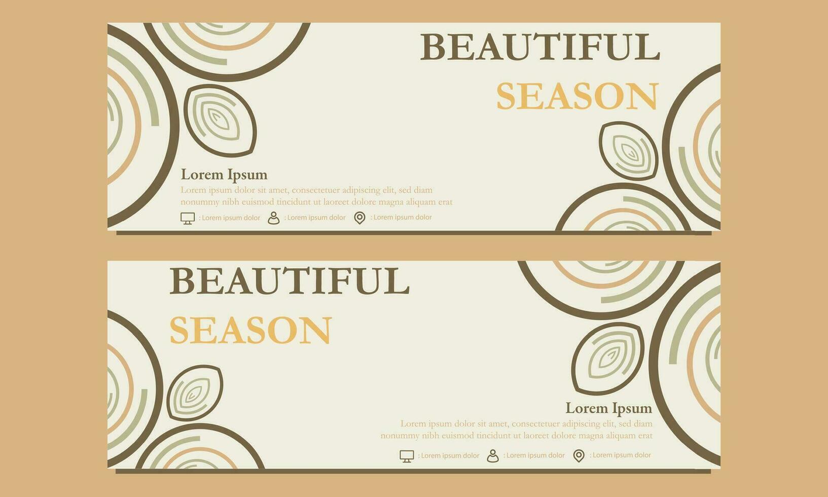 soft color beautiful floral horizontal banner template. Suitable for web banner, banner and internet ads vector