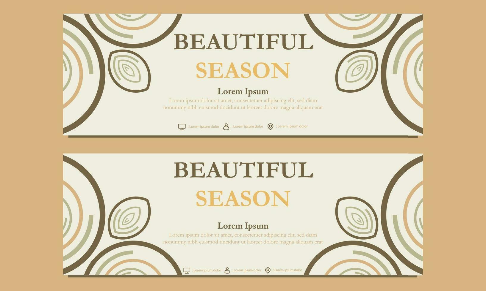 soft color beautiful floral horizontal banner template. Suitable for web banner, banner and internet ads vector