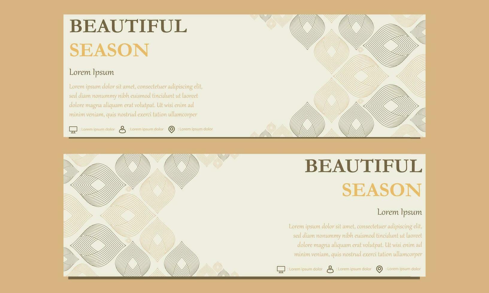beautiful season horizontal banner template. Suitable for web banner, banner and internet ads vector