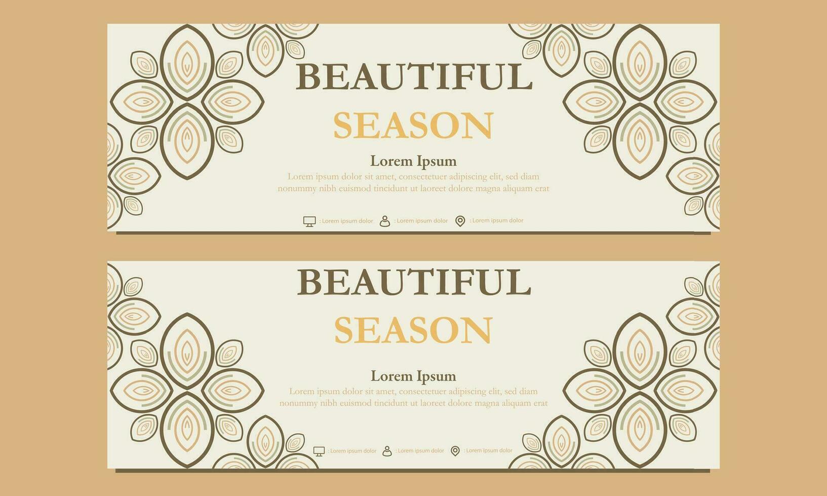 soft color beautiful floral horizontal banner template. Suitable for web banner, banner and internet ads vector