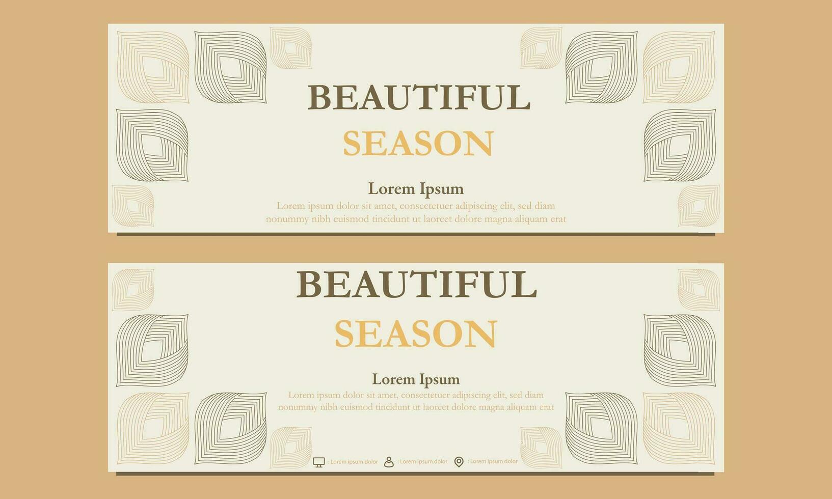 beautiful season horizontal banner template. Suitable for web banner, banner and internet ads vector