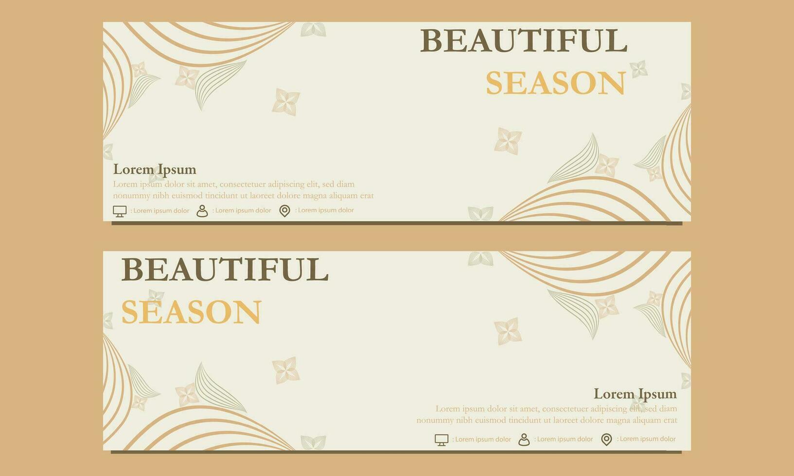 beautiful season horizontal banner template. Suitable for web banner, banner and internet ads vector