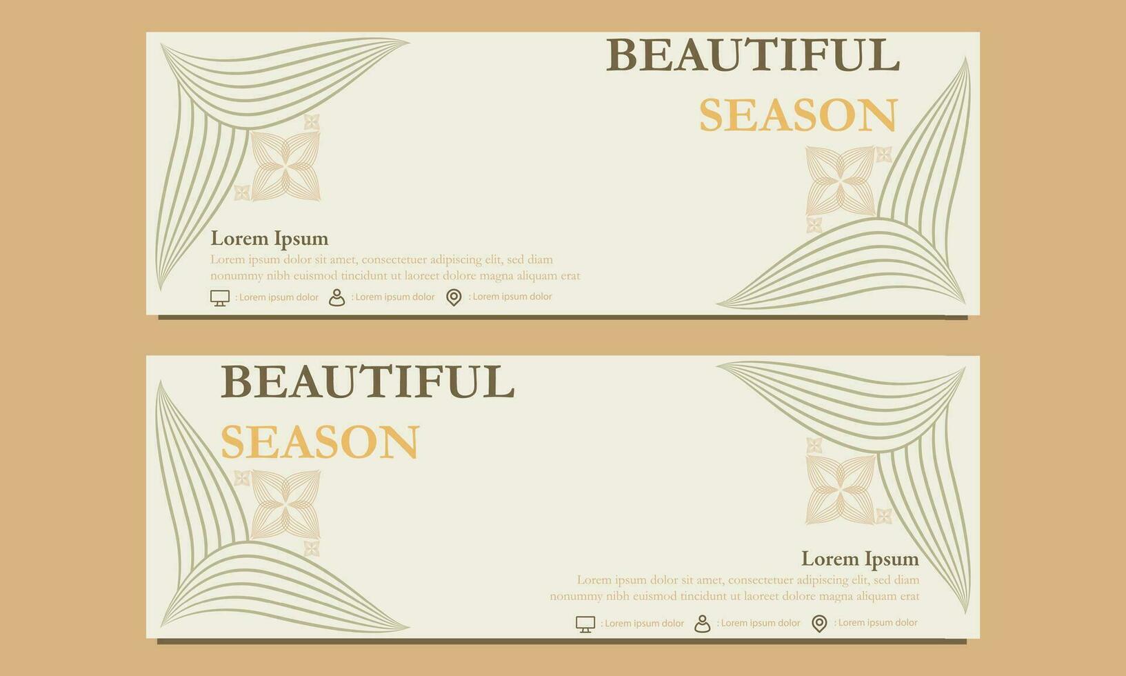 beautiful season horizontal banner template. Suitable for web banner, banner and internet ads vector