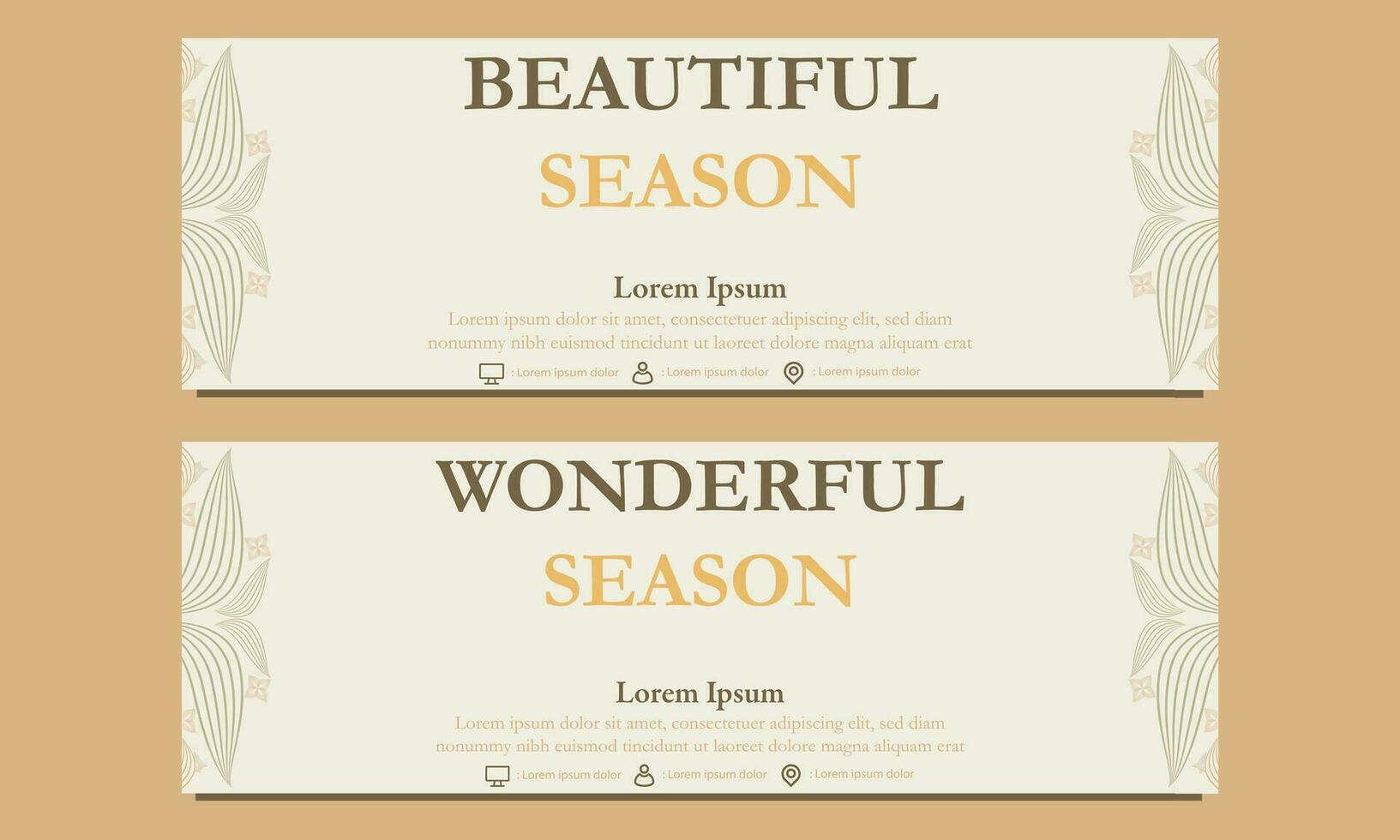 beautiful season horizontal banner template. Suitable for web banner, banner and internet ads vector