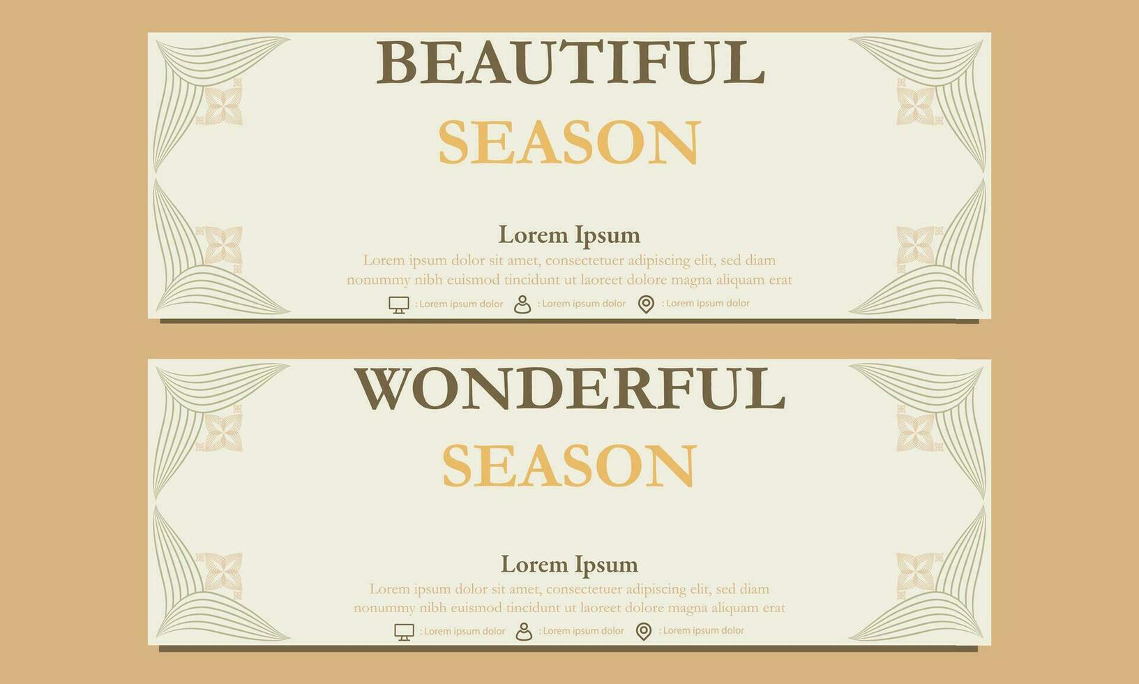 beautiful season horizontal banner template. Suitable for web banner, banner and internet ads vector