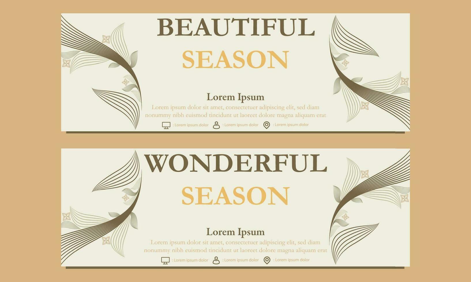 beautiful season horizontal banner template. Suitable for web banner, banner and internet ads vector