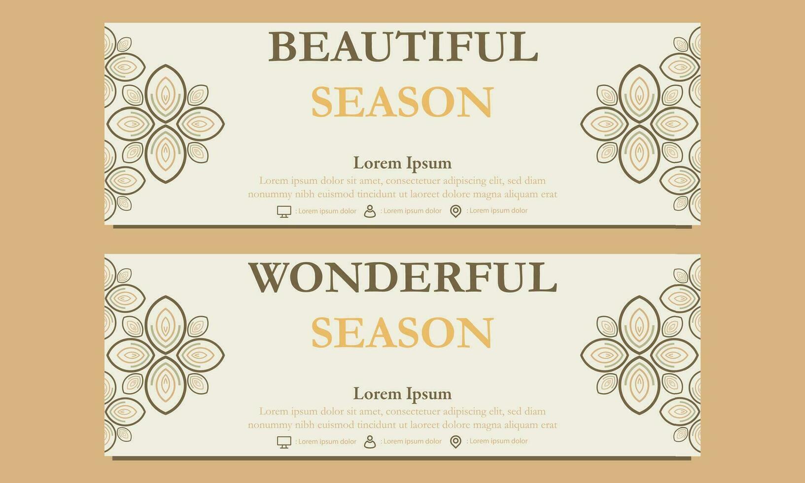 soft color beautiful floral horizontal banner template. Suitable for web banner, banner and internet ads vector