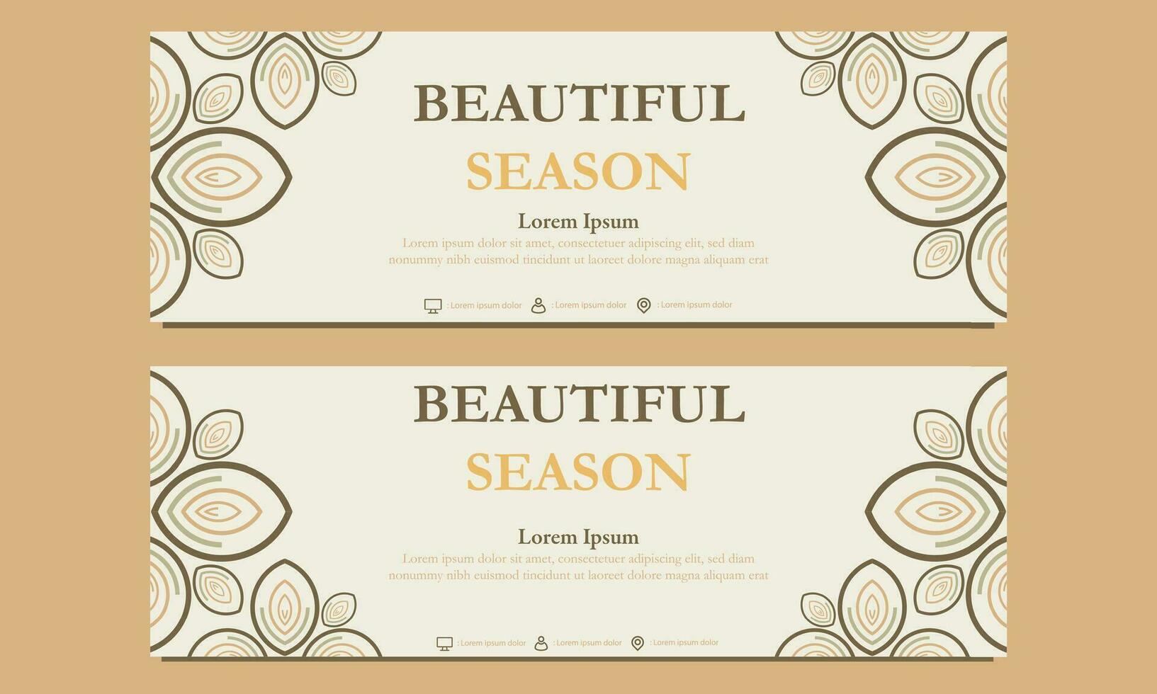 soft color beautiful floral horizontal banner template. Suitable for web banner, banner and internet ads vector
