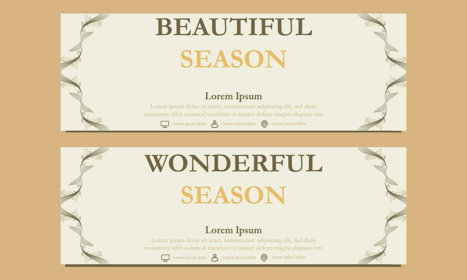 beautiful season horizontal banner template. Suitable for web banner, banner and internet ads vector