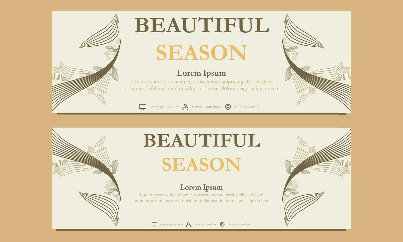 beautiful season horizontal banner template. Suitable for web banner, banner and internet ads vector