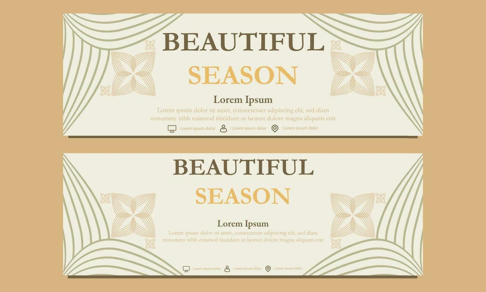 beautiful season horizontal banner template. Suitable for web banner, banner and internet ads vector