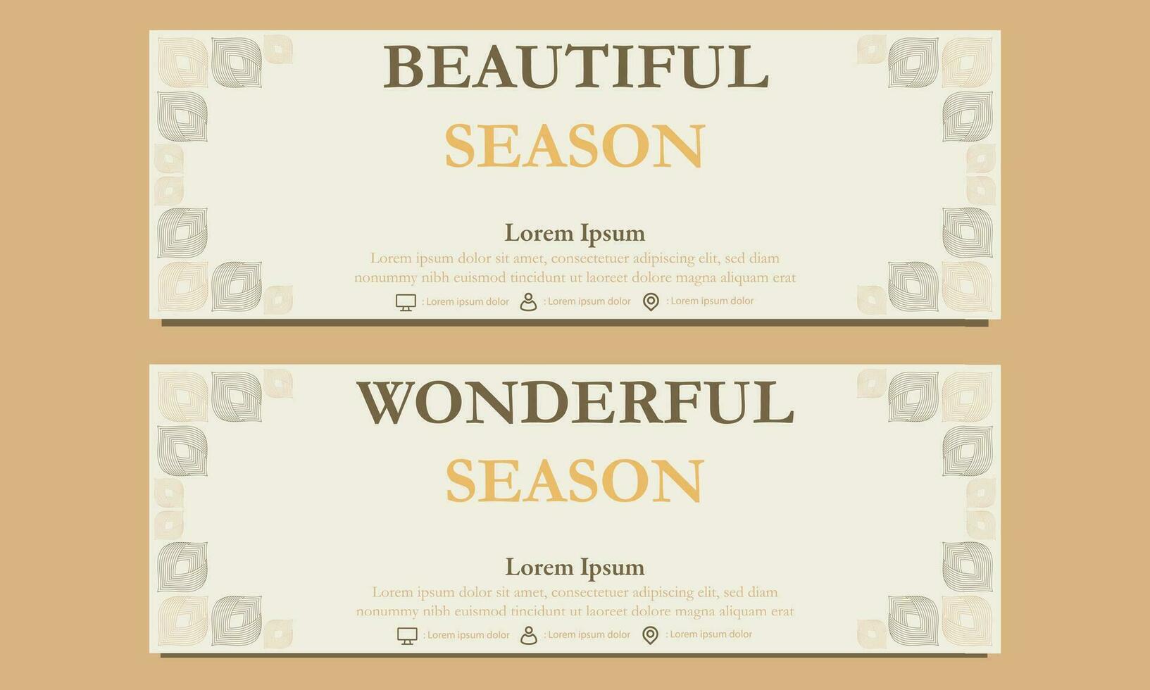 beautiful season horizontal banner template. Suitable for web banner, banner and internet ads vector