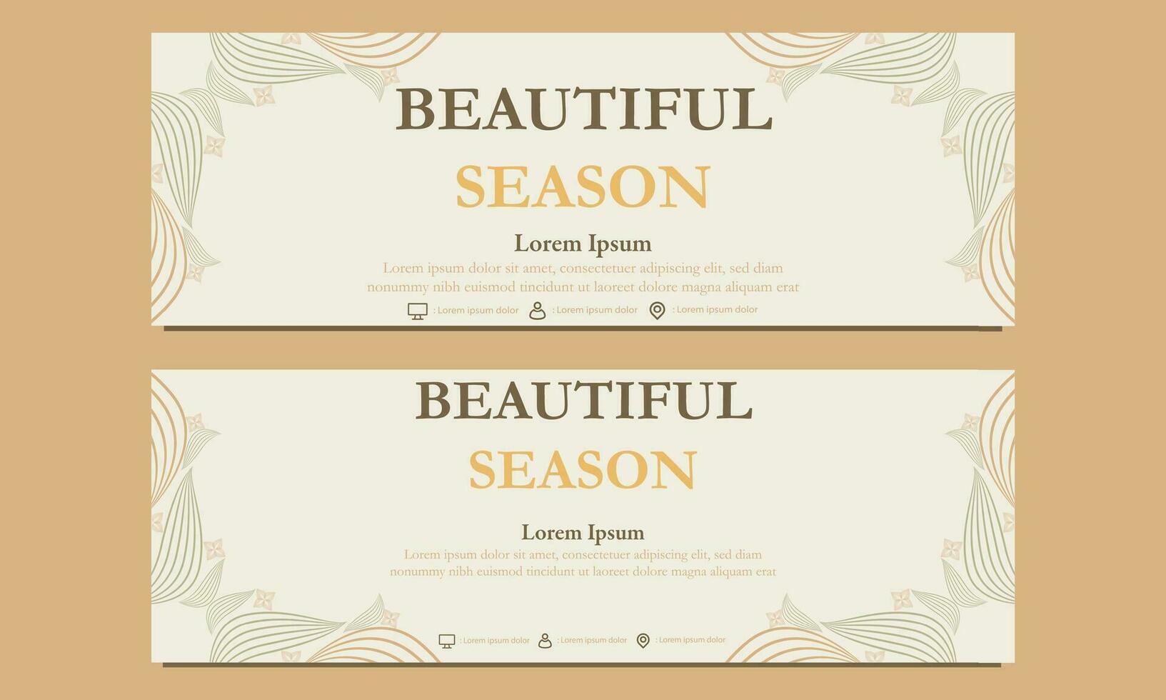 beautiful season horizontal banner template. Suitable for web banner, banner and internet ads vector