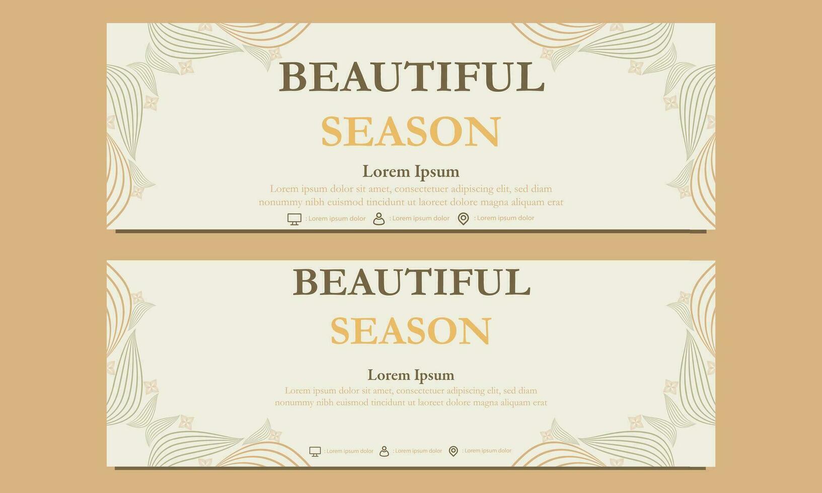 beautiful season horizontal banner template. Suitable for web banner, banner and internet ads vector