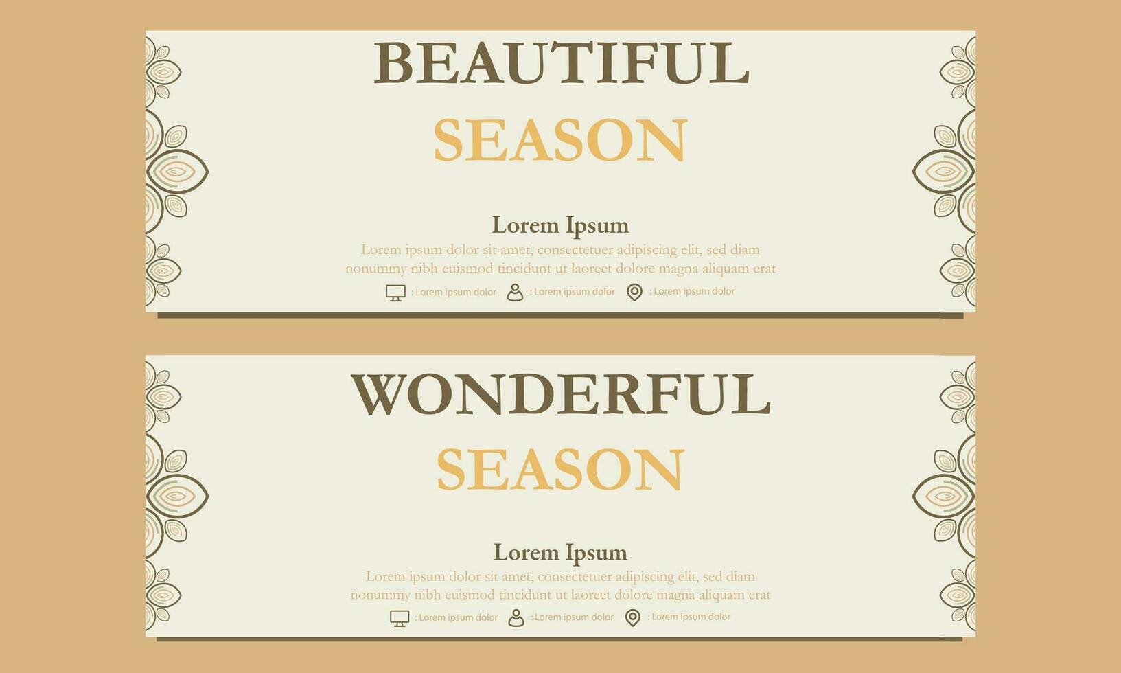 soft color beautiful floral horizontal banner template. Suitable for web banner, banner and internet ads vector
