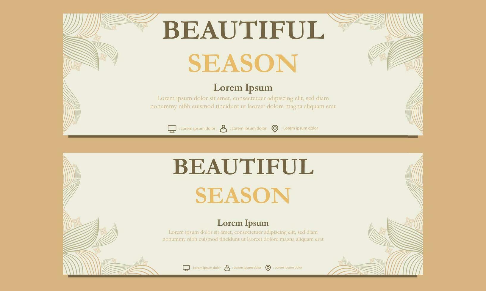 beautiful season horizontal banner template. Suitable for web banner, banner and internet ads vector