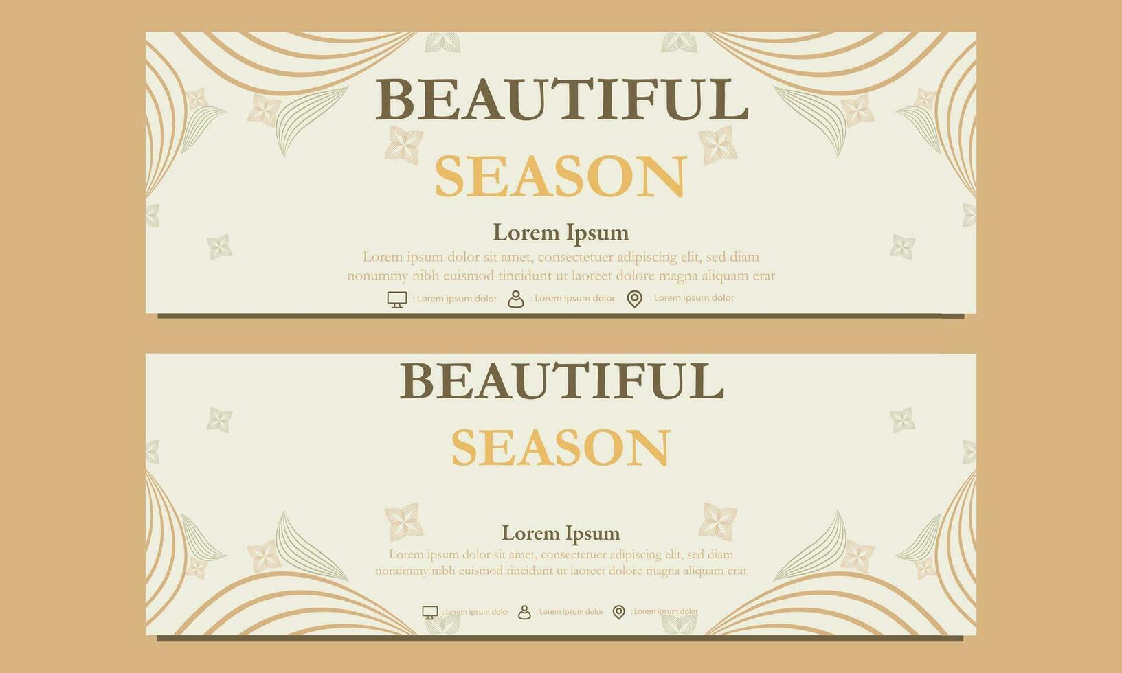 beautiful season horizontal banner template. Suitable for web banner, banner and internet ads vector