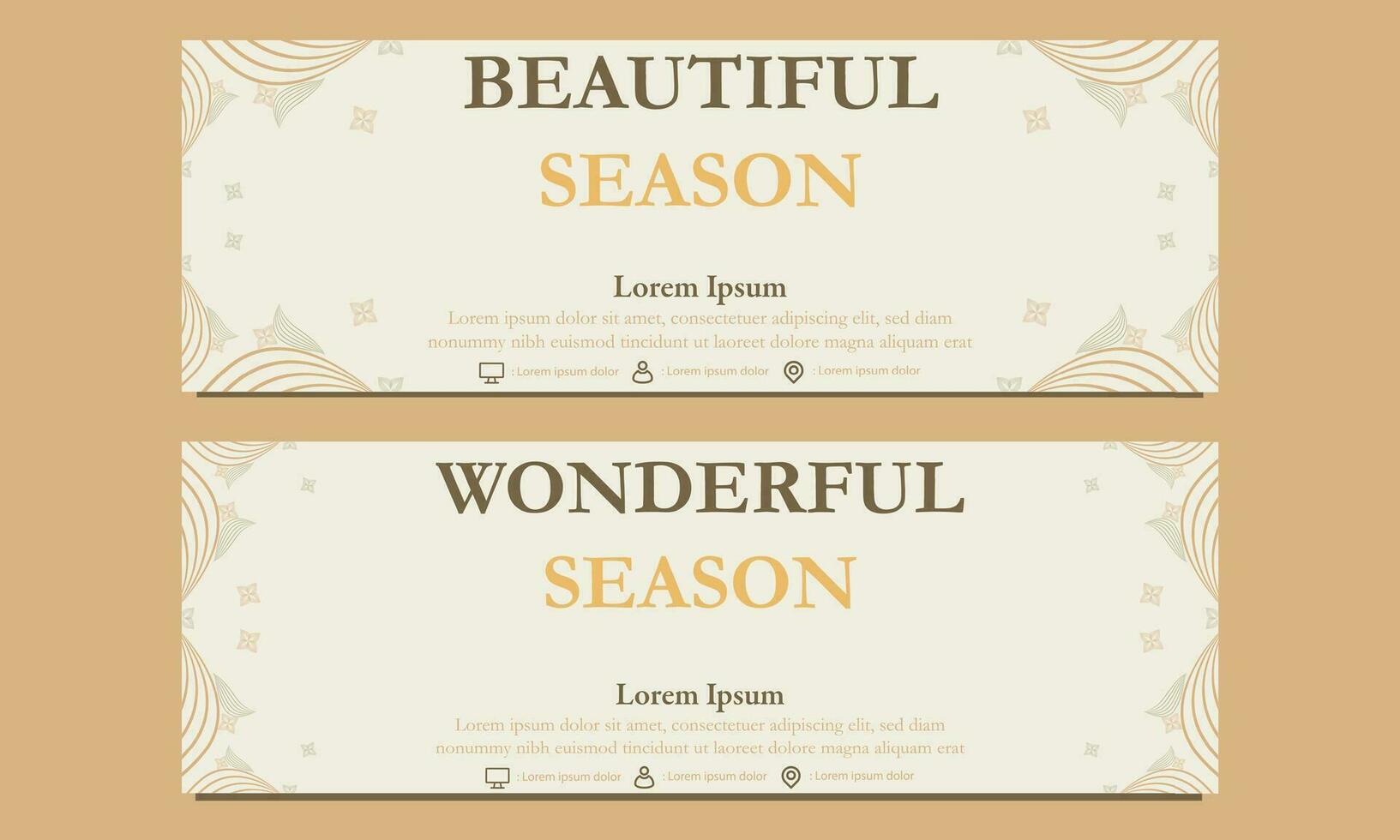 beautiful season horizontal banner template. Suitable for web banner, banner and internet ads vector