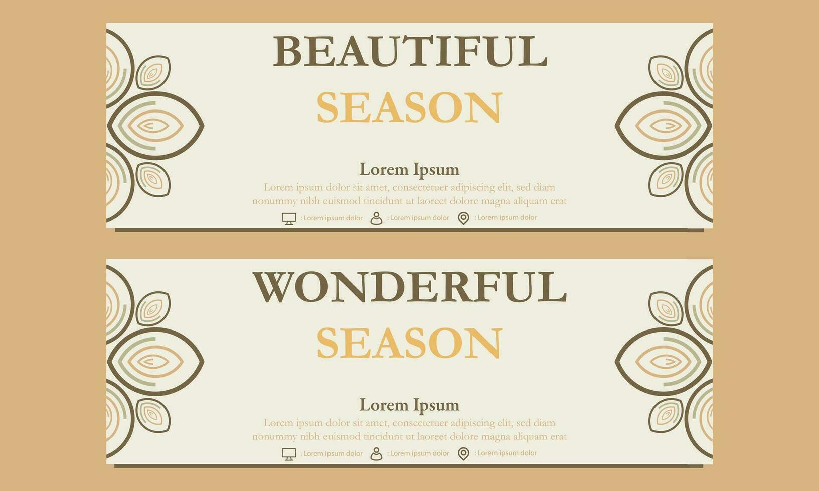 soft color beautiful floral horizontal banner template. Suitable for web banner, banner and internet ads vector