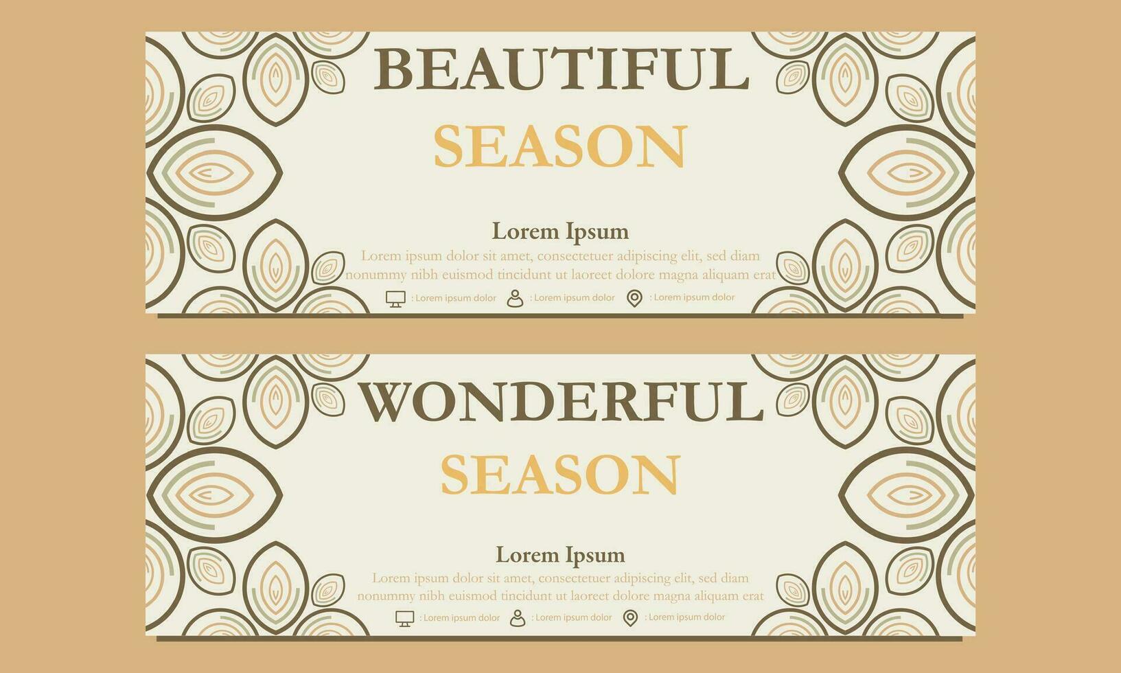 soft color beautiful floral horizontal banner template. Suitable for web banner, banner and internet ads vector