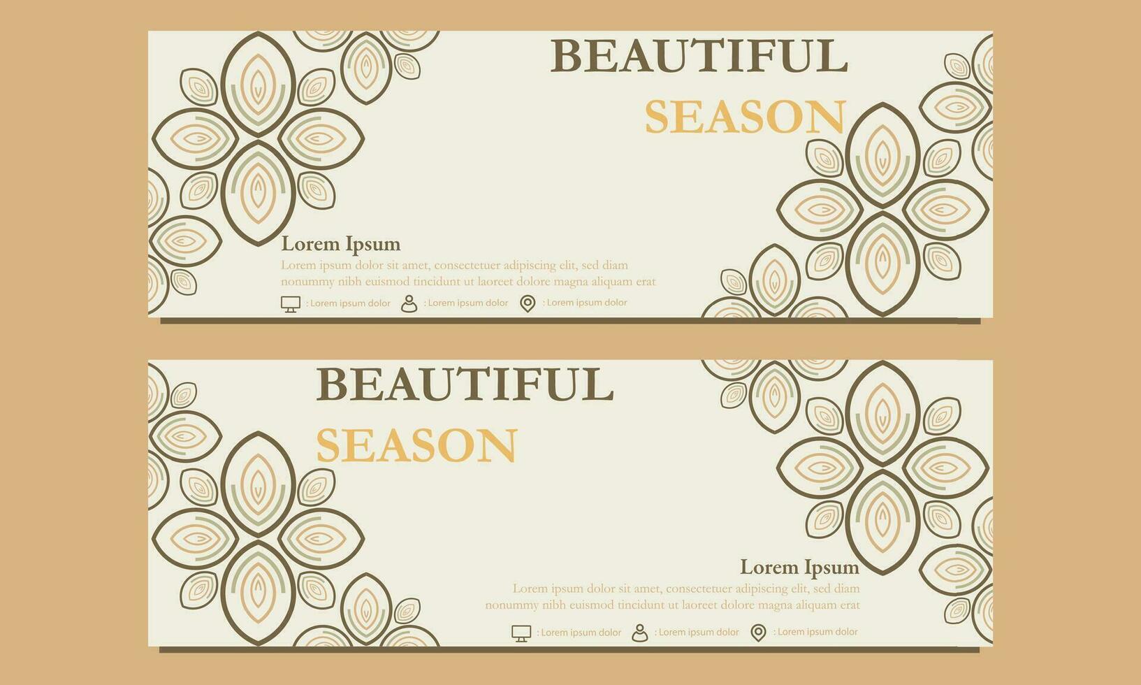 soft color beautiful floral horizontal banner template. Suitable for web banner, banner and internet ads vector