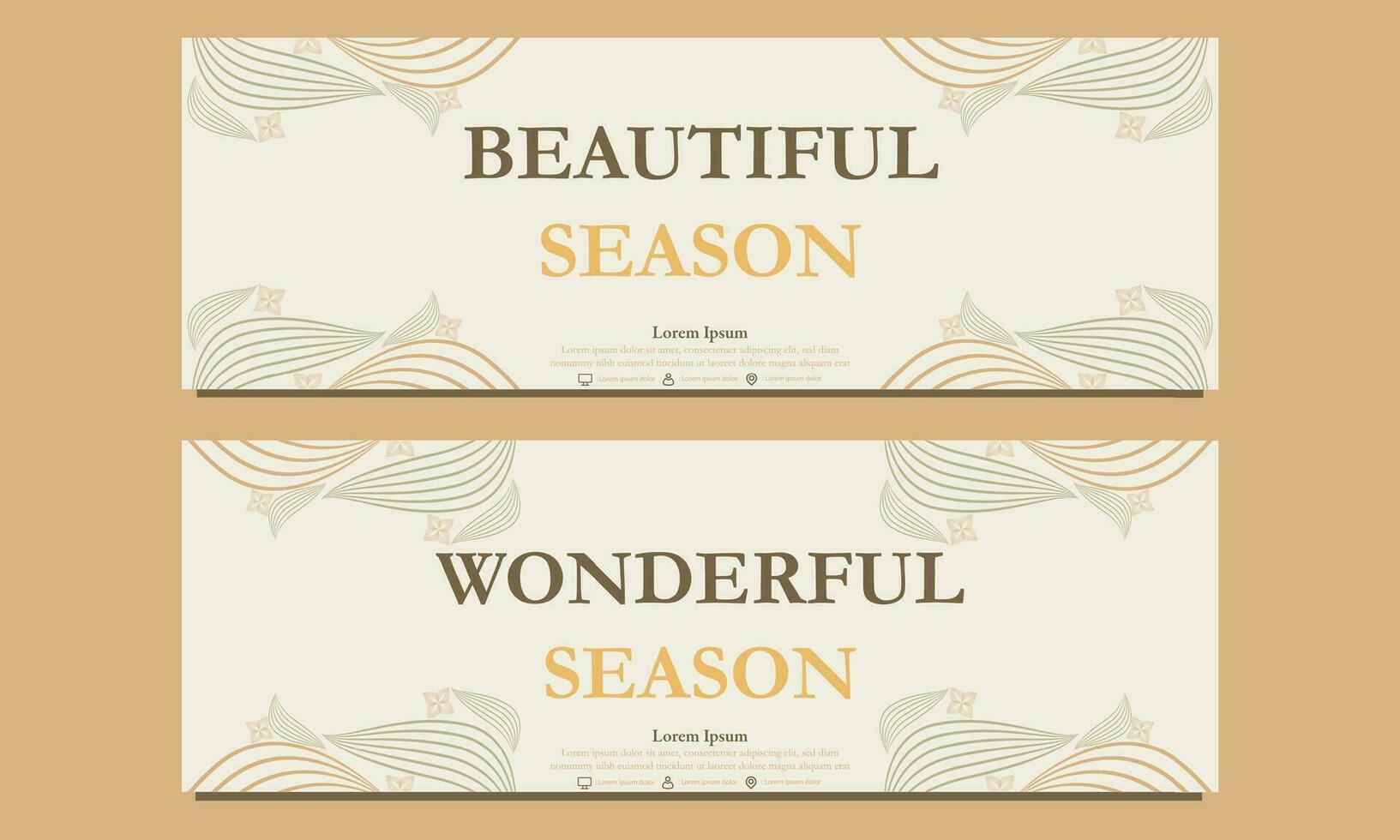 beautiful season horizontal banner template. Suitable for web banner, banner and internet ads vector