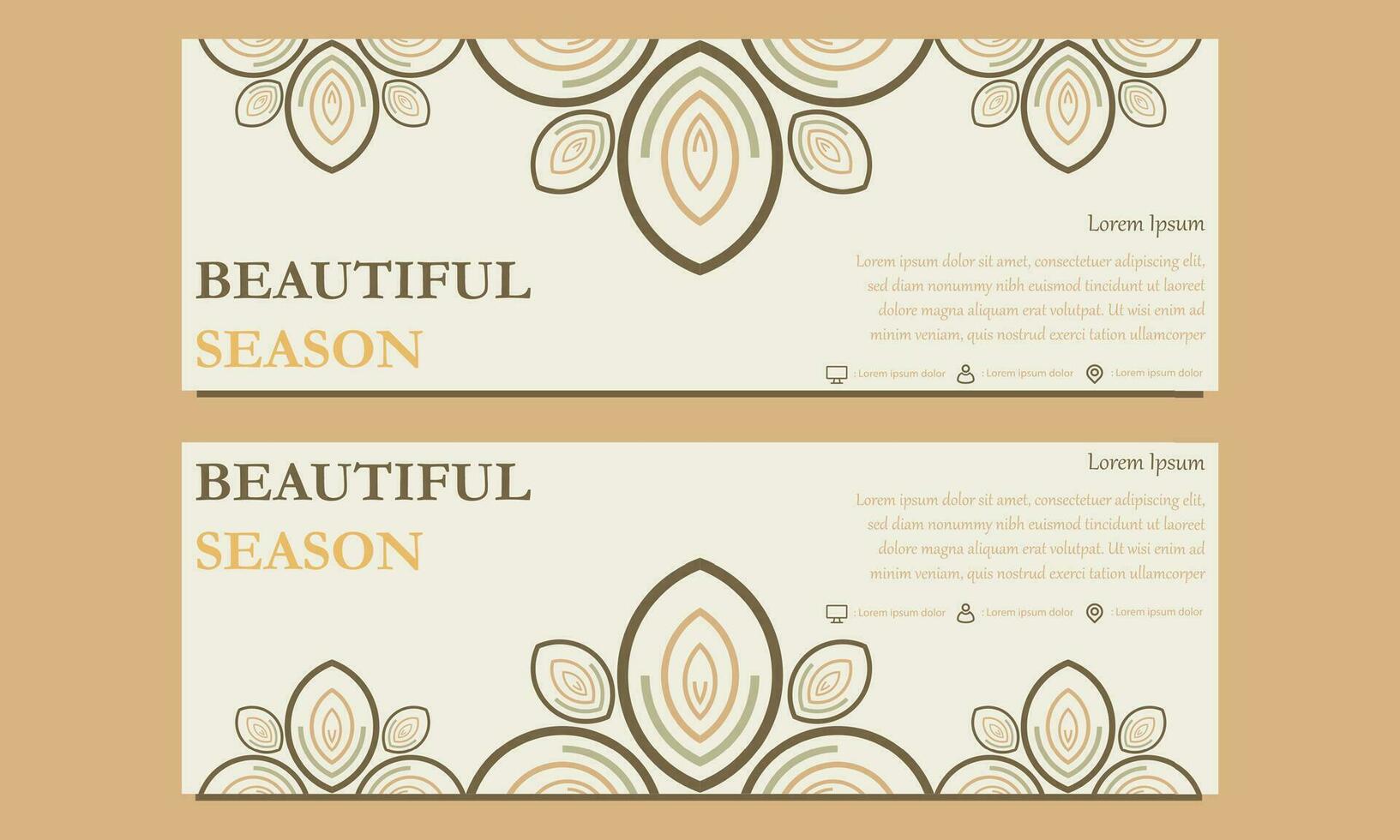 soft color beautiful floral horizontal banner template. Suitable for web banner, banner and internet ads vector