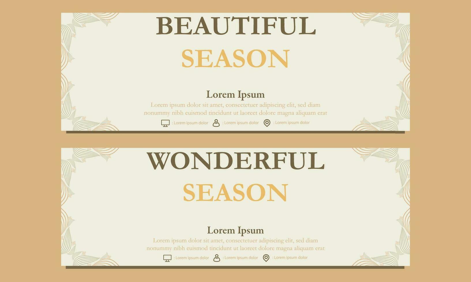 beautiful season horizontal banner template. Suitable for web banner, banner and internet ads vector