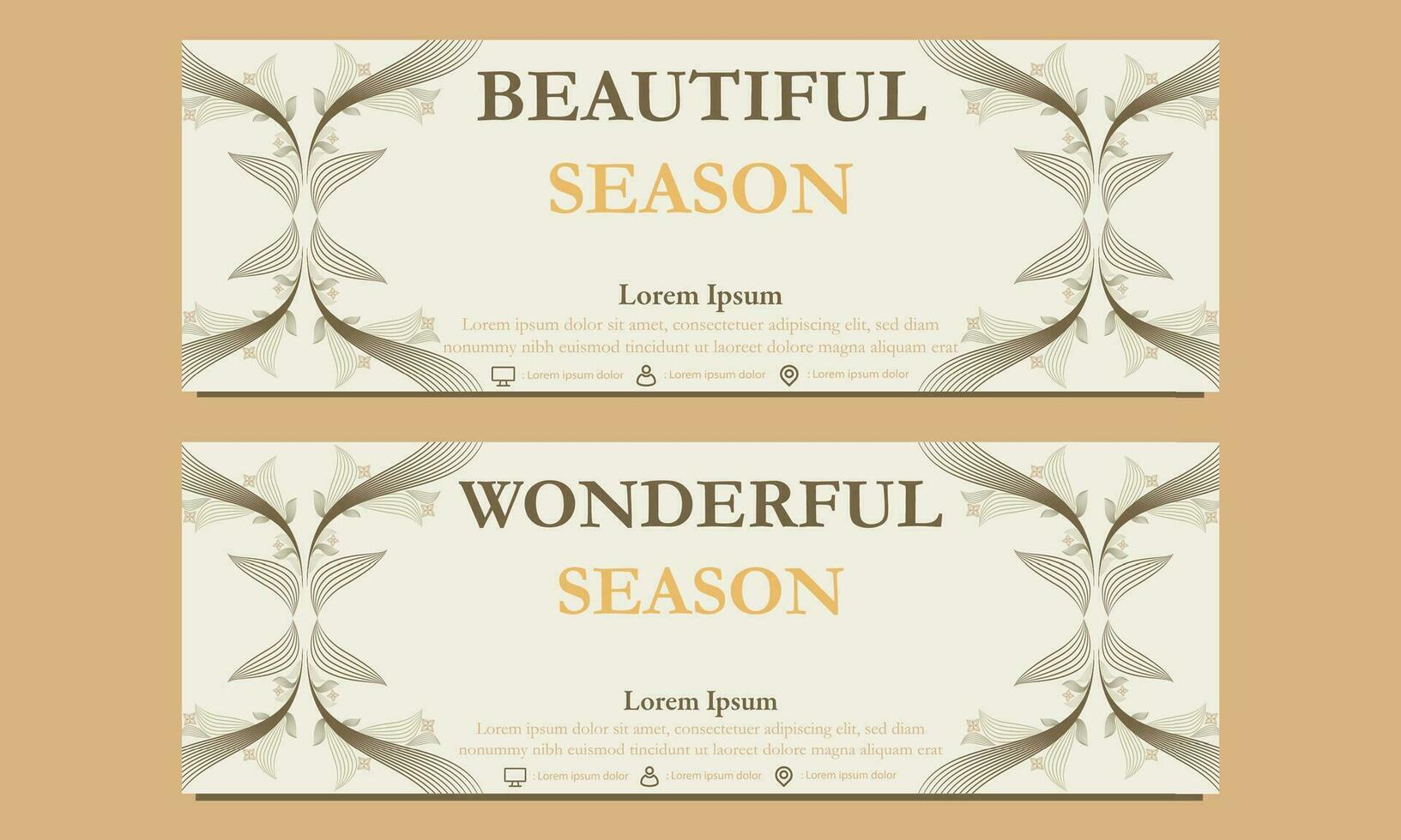 beautiful season horizontal banner template. Suitable for web banner, banner and internet ads vector