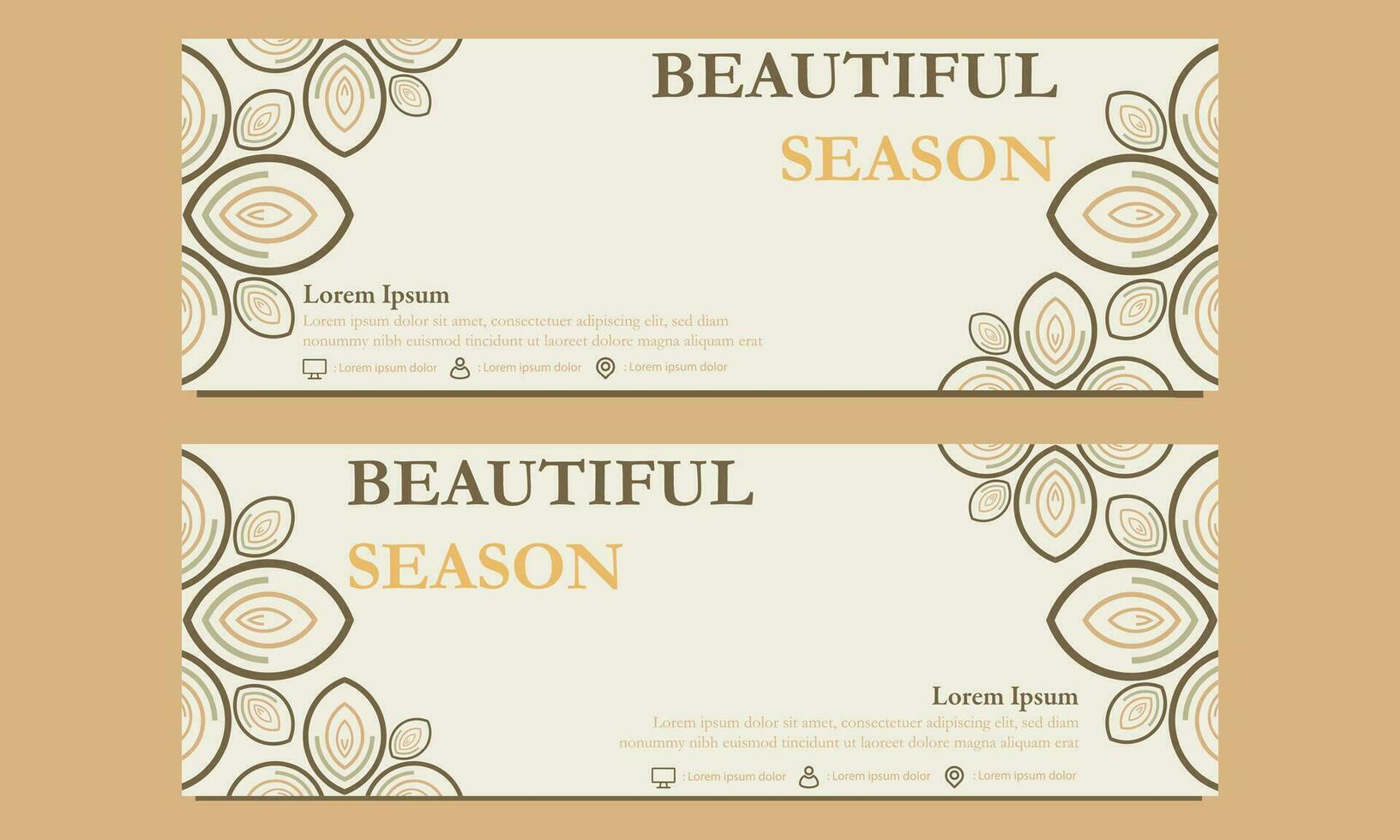 soft color beautiful floral horizontal banner template. Suitable for web banner, banner and internet ads vector