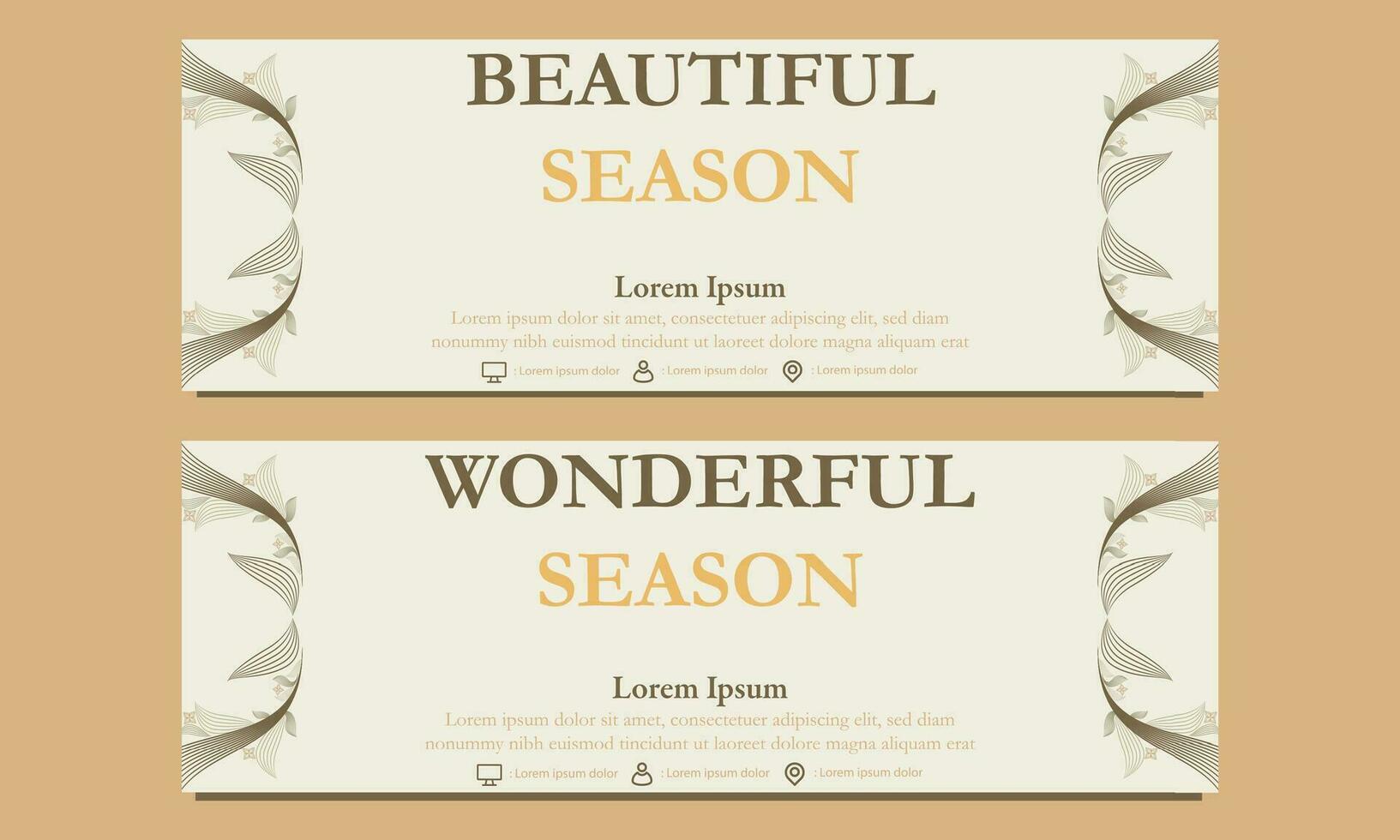 beautiful season horizontal banner template. Suitable for web banner, banner and internet ads vector
