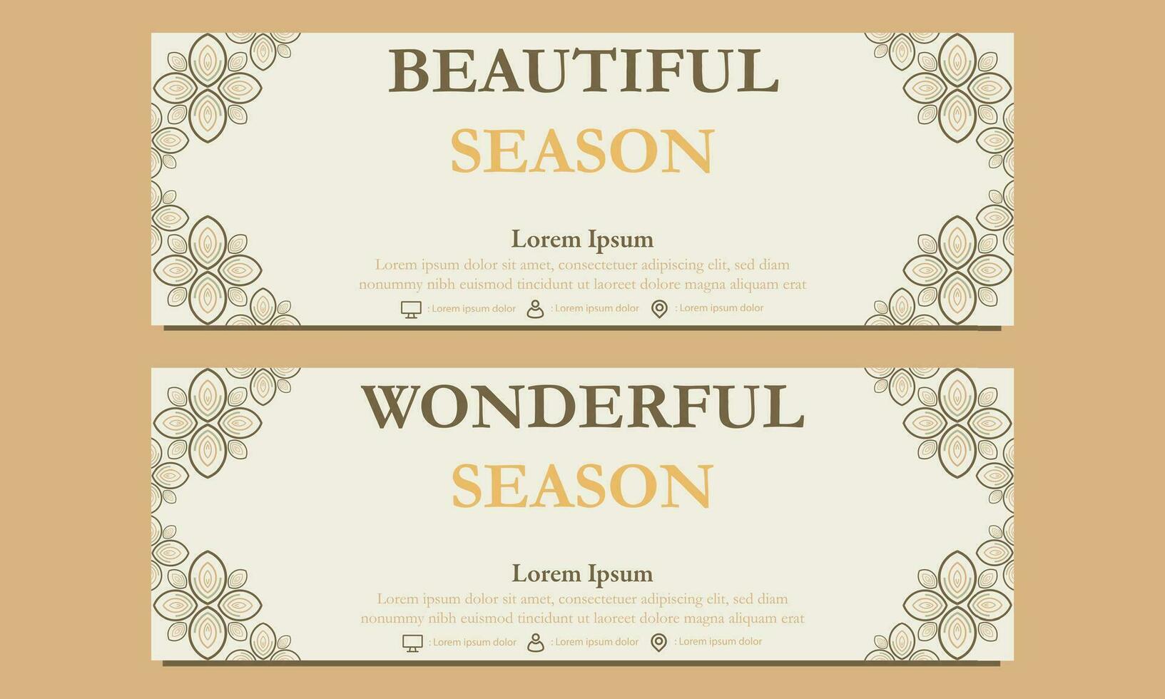 soft color beautiful floral horizontal banner template. Suitable for web banner, banner and internet ads vector