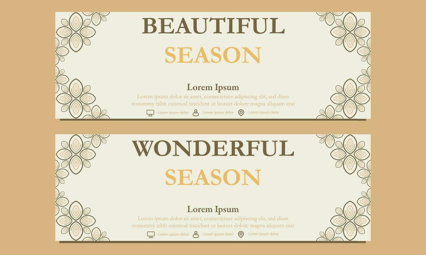 soft color beautiful floral horizontal banner template. Suitable for web banner, banner and internet ads vector