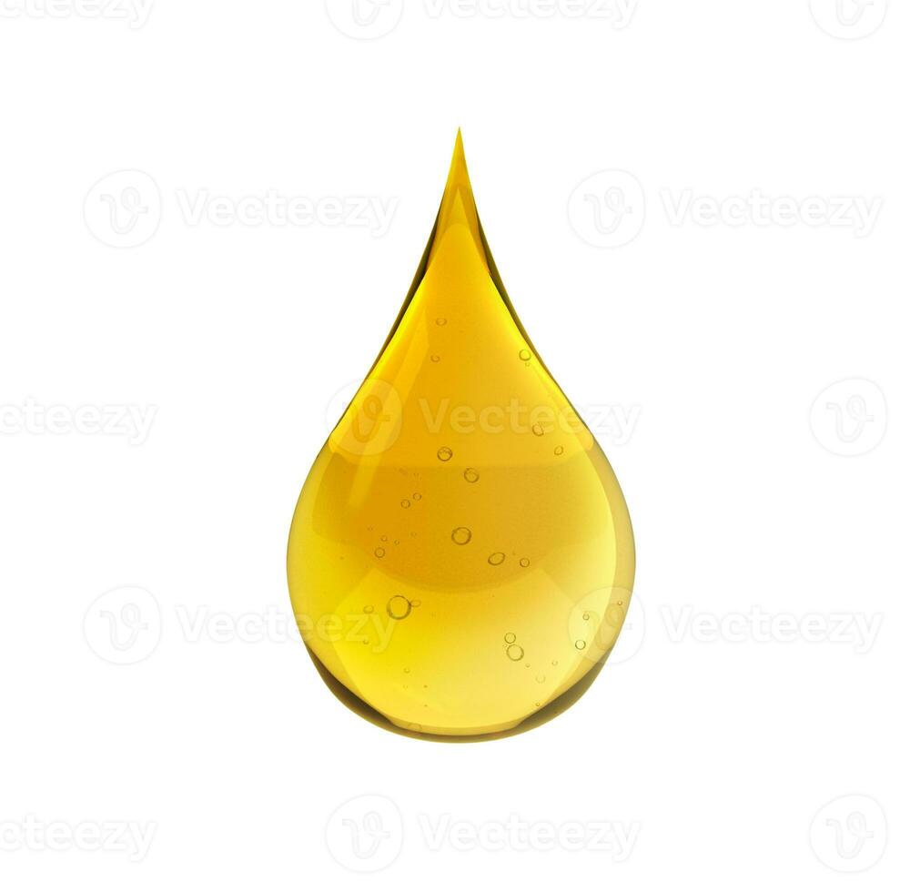 Oil drops isolated on white background photo