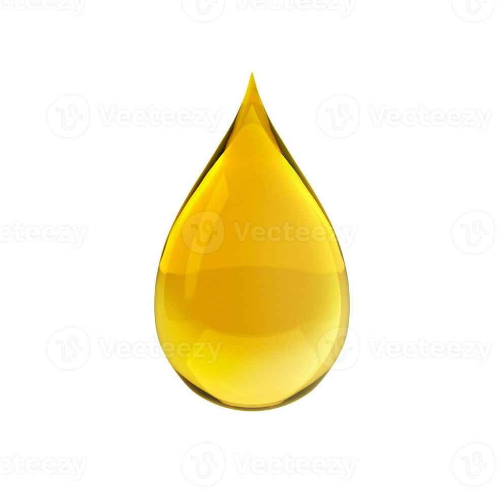 Oil drops isolated on white background photo