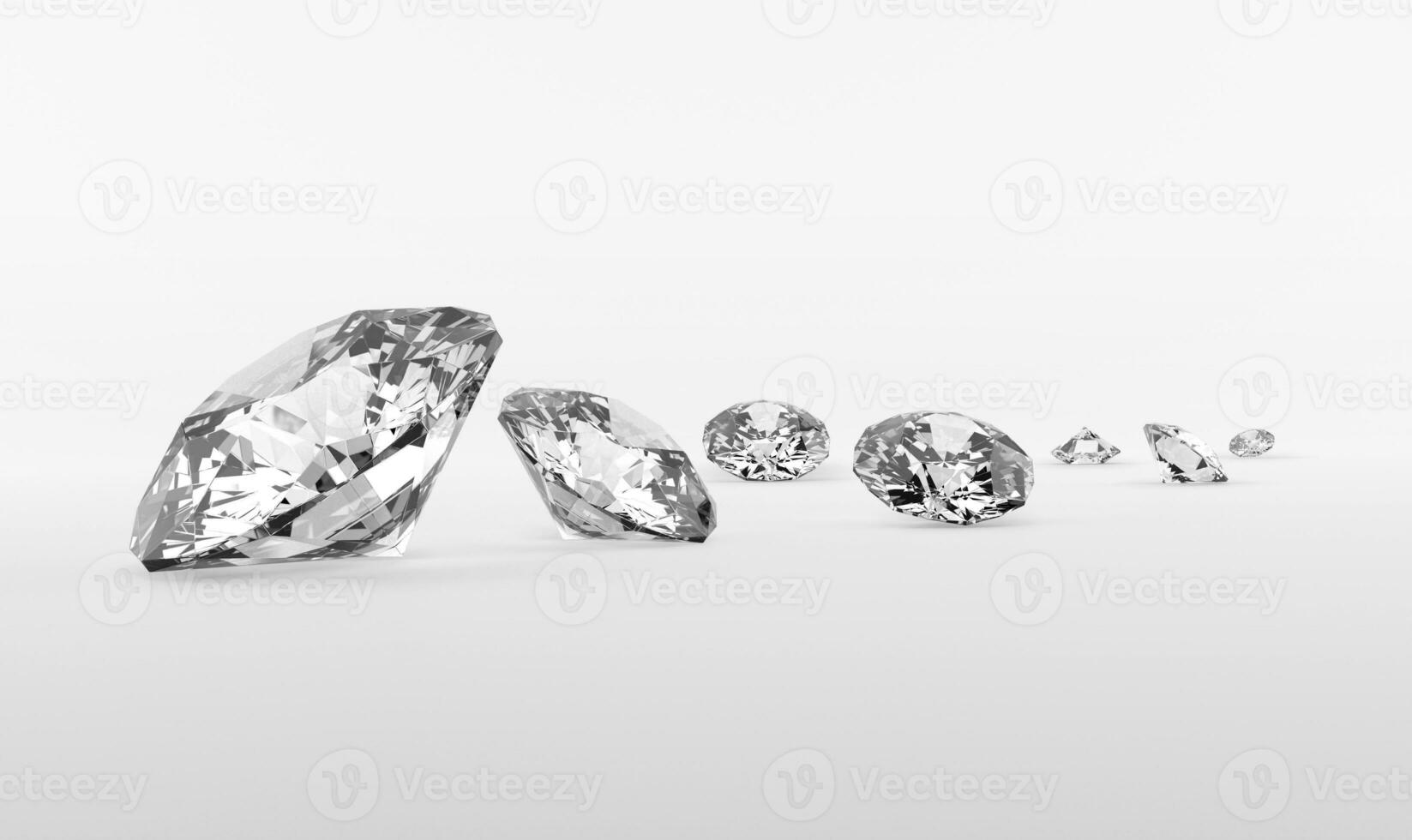 Dazzling diamond on white background photo