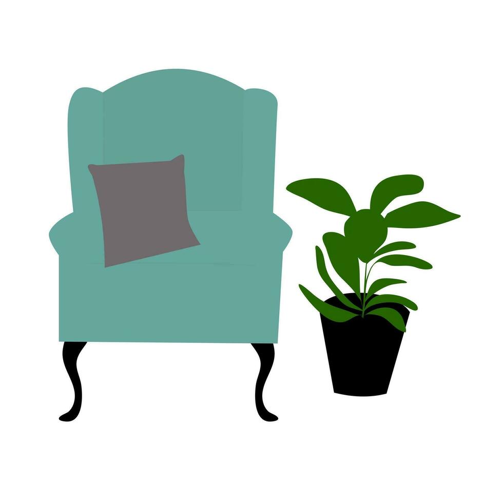 Home interior decoration vector