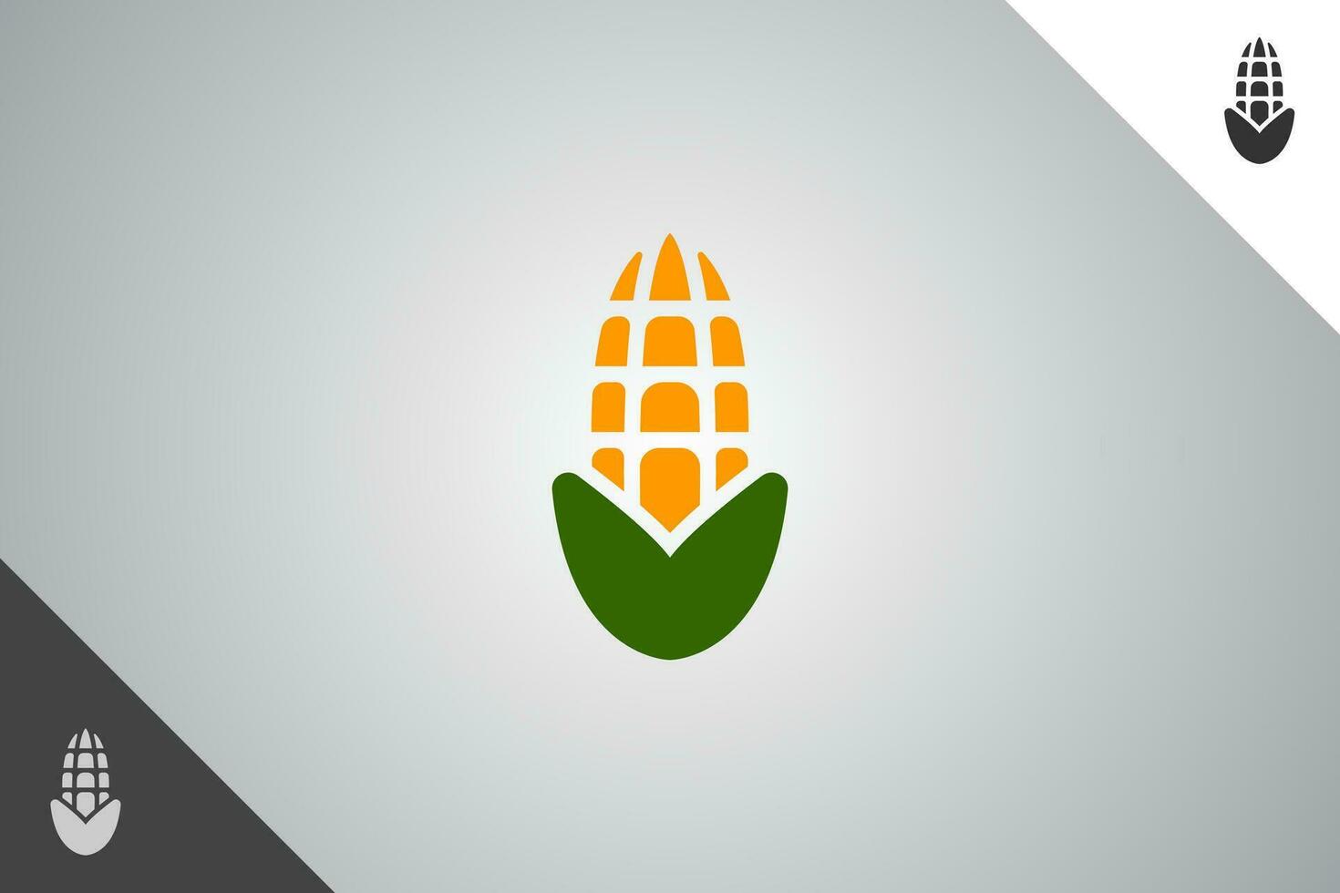 Corn logo. Minimal and modern logotype. Perfect logo for business related to agriculture industry, wheat farm, farm field, natural harvest, breeder. Isolated background. Vector eps 10.