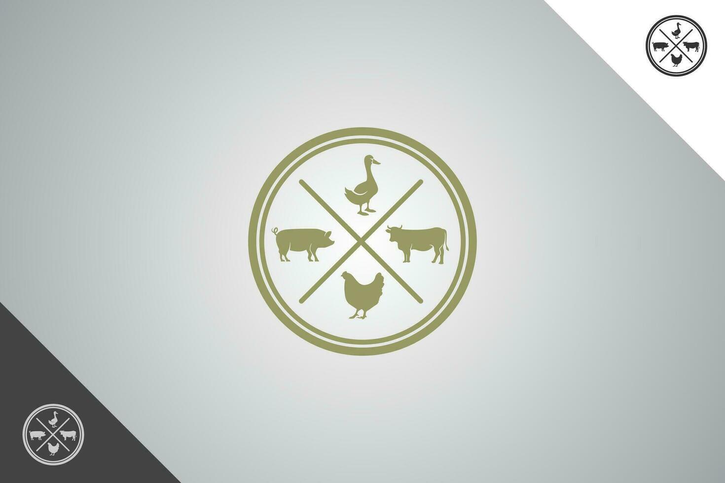 Farm field logo. Minimal and modern logotype. Perfect logo for business related to agriculture industry, wheat farm, farm field, natural harvest, breeder. Isolated background. Vector eps 10.