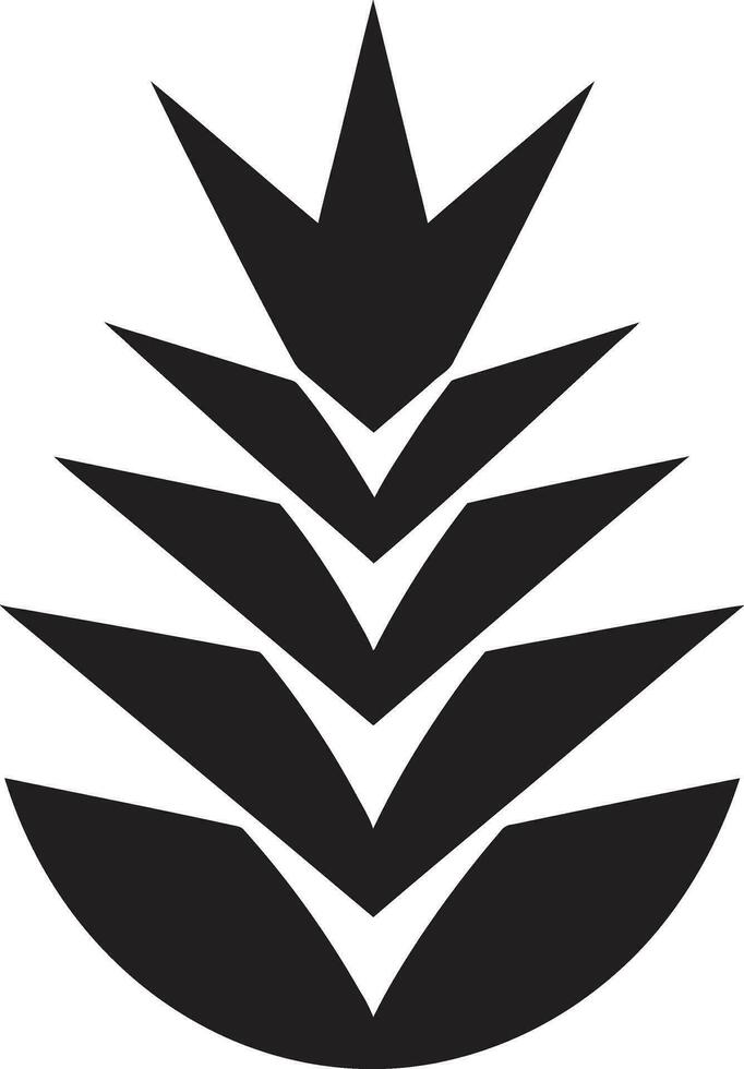 Stylish Pineapple Symbol Shadowed Pineapple Logo vector