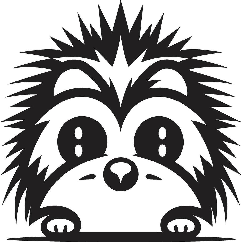 Porcupine Spike Modern Symbol Porcupine Quill Luxury Insignia vector